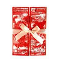 Red Wedding Invitaton with Dragon and Phoenix Wedding Card